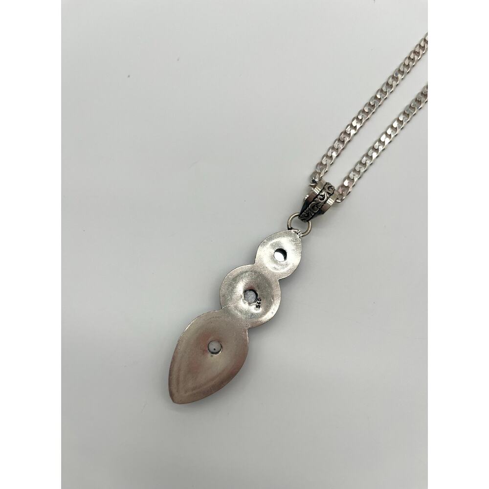 925 Sterling Stamped Mermaid Snake Scales, Iridescent Pendant On 18" Italy 925 - Picture 11 of 11